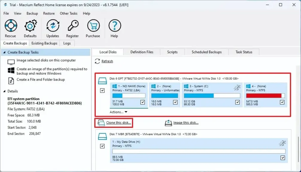 How to clone Windows 11 HDD to SSD using Macrium Reflect