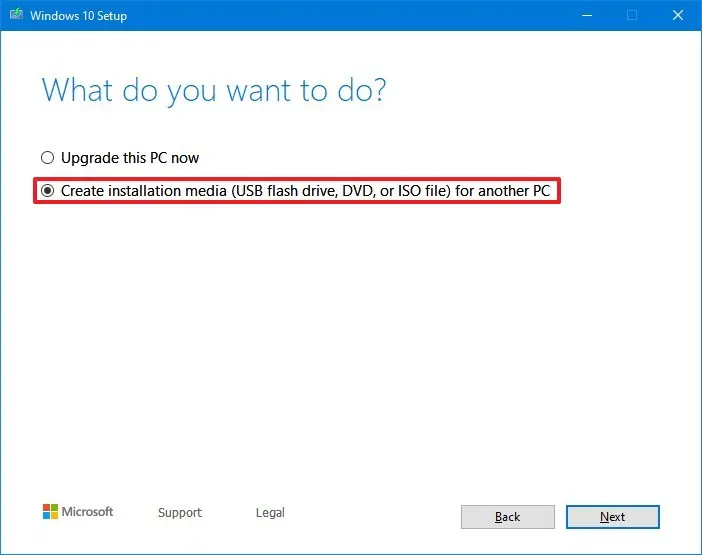 How to create a Windows 10 bootable USB install media