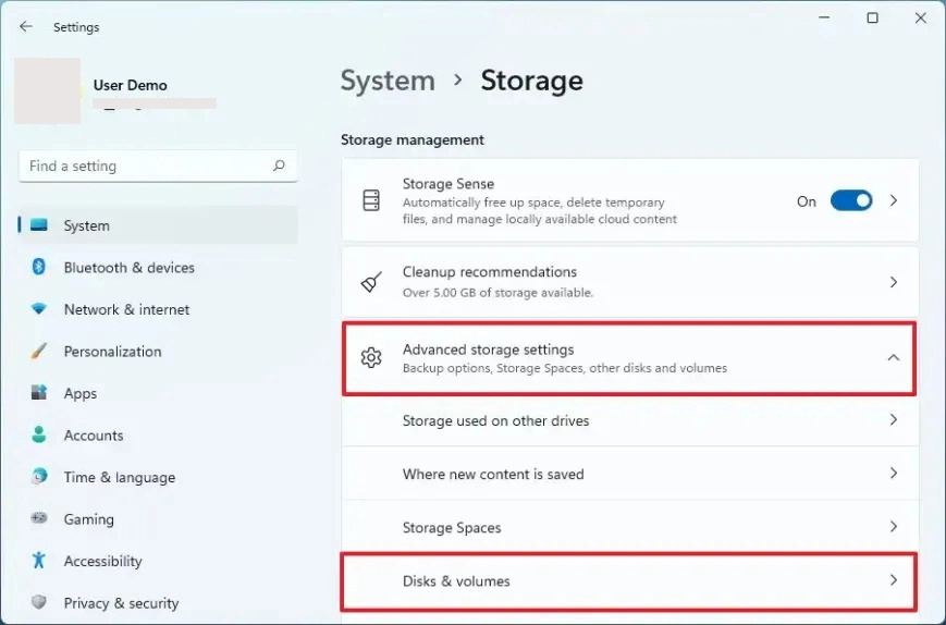 How to change partition size in Windows 11