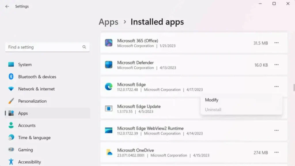 How to Uninstall Edge on Windows 11